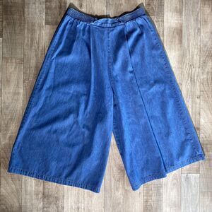 VTG 80s Tickets California Gaucho Wide Leg Denim Pants Size M